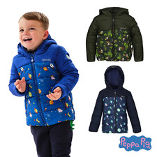 Peppa Pig Regatta Kids Boys Toddler Hooded Insulated Padded Jacket Coat RRP £60