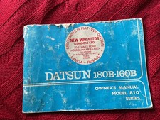Datsun 180B 160B Owners Manual