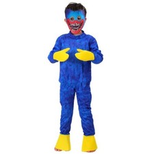 Poppy Playtime Huggy Wuggy Cosplay Clothes Party Jumpsuit Fancy Dress Outfit New