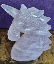 Rose Quartz Unicorn Carving
