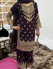 Purple & Gold Salwar Kameez