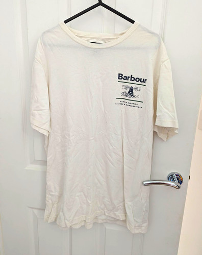 Barbour white graphic logo - barbour,