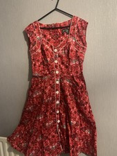 Banned Apparel Red Skeleton Dress Size M In Good Condition Goth Alternative Emo