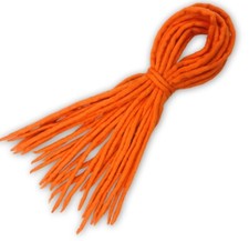 Orange Wool Dreadlocks -