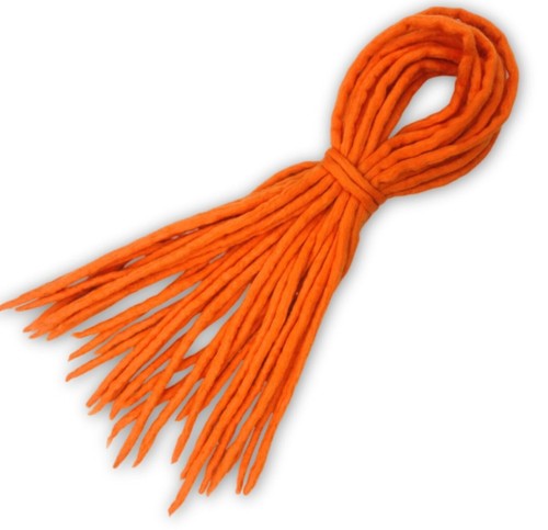 Orange wool dreadlocks - orange,