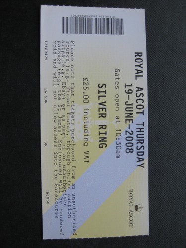 Royal ascot racecourse - royal, ticket