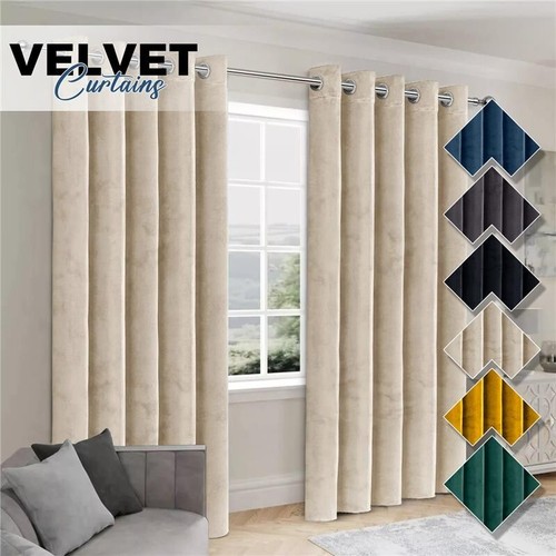 Luxury crushed velvet curtains - velvet,