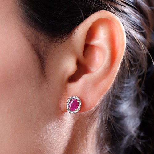 Ruby studs july birthstone - ruby, studs,