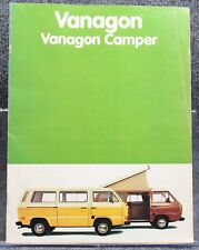 1980 VW Volkswagen Vanagon and