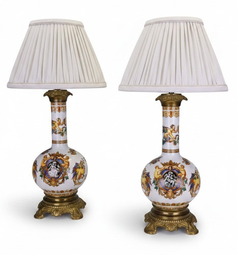 Pair antique 19th - of, century