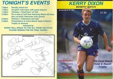 KERRY DIXON CHELSEA ORIGINAL SIGNED 1995 TESTIMONIAL PROGRAMME 9 X AUTOGRAPHS