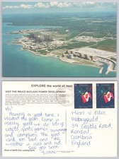 x03047 Bruce Nuclear Power Plant Tiverton Ontario Canada  postcard 1990 stamp