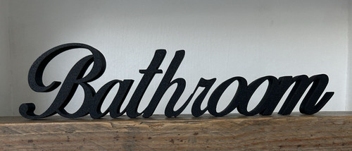 Bathroom word sign black - word,