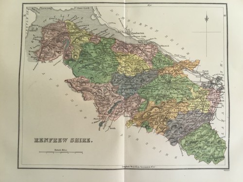 Renfrewshire 1880s antique - renfrewshire,