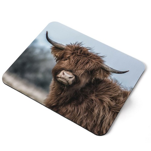 Mouse mat pad fluffy brown - mat,