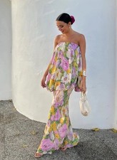 ZARA SUMMER FLORAL STRAPLESS