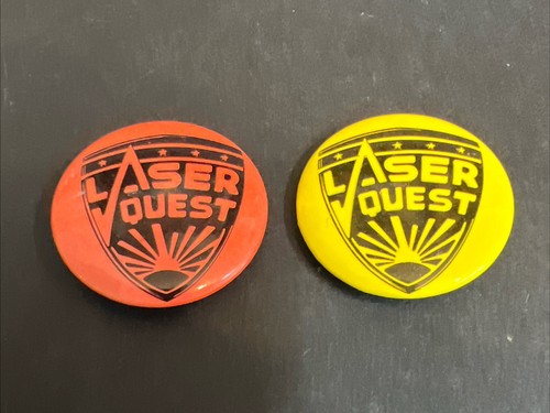 Vintage pin badge laser - pin,