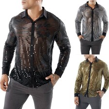 Stylish Men's Sequin Party