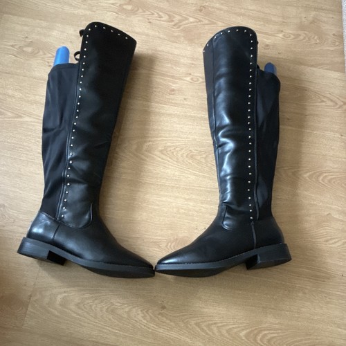 Black faux leather over the - leather,