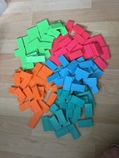 Neon Professional Toppling Dominoes. 28 of each colour. 140  total ‘Bulk Domino’