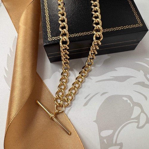 9ct gold albert - albert, with