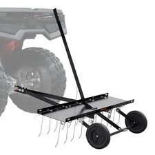 VEVOR Tow Behind Dethatcher 40" Lawn Dethatcher Rake for ATV or Mower 20 Tines