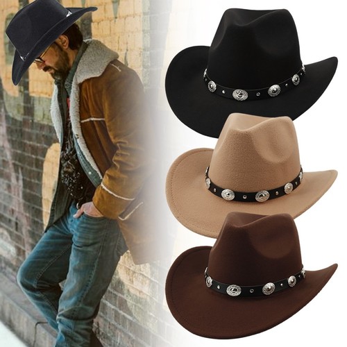 Western cowboy hat wide brim - hat,