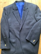 Brook Taverner Navy Blue Oxford Blazer (Sports Jacket With Gold Buttons) 48R