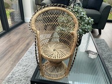 Vintage Retro Wicker Peacock