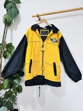 Vintage 90s Yellow Hooded Anorak Jacket Unused Size 14 Or Large 