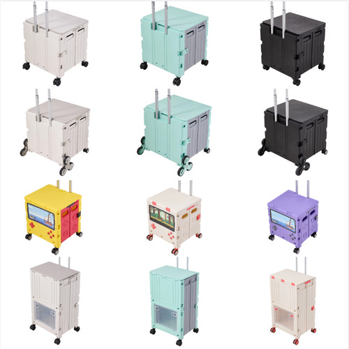 Foldable storage trolley - foldable, crate