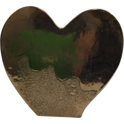 Gold metallic heart shaped - metallic,