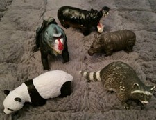 ELC AAA Wild Jungle safari toy animal bundle Vintage Rubber Collection 