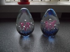 Rare controlled bubble paperweights x 2. Matching sea anemone.