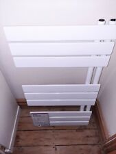 Ex displayed Blyss Boxwood  White Towel warmer radiator (H)900 (W)500mm (D)61
