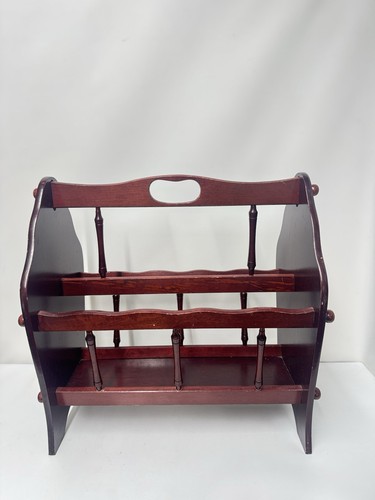Vintage wooden magazine rack - vintage,