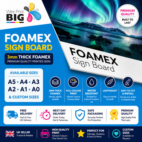Foamex sign foam board 3mm - foam,