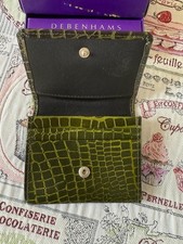 Leather Wallet. Debenhams. Olive Green. New & unused with box