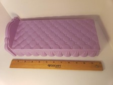 Vintage dollhouse Purple Bed 1
