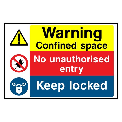 Warning confined space keep - warning,