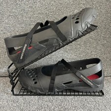 Skechers Mary Jane Shoes Womens UK 8 US 9 Black Rubber Flat Strap Lightweight