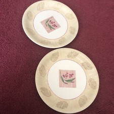 M And S Wild Fruits Dessert Plates X 2 (red)