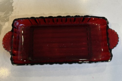 Art deco ruby glass - ruby, butter