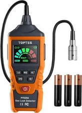 TopTes PT520A Natural Gas Leak Detector with 43cm Gooseneck Probe for Home & RV-