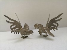 Pair Vintage Silver Metal