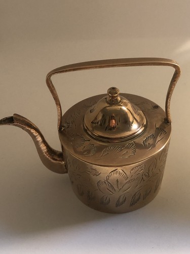Solid brass teapot incense - brass,