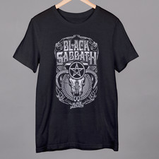 Black Sabbath Black T shirt Rock Metal Music Small to 4XL