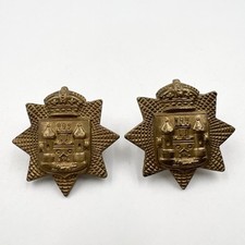 Genuine East Surrey Regiment Collar Badges
