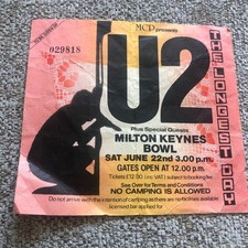 U2 Ticket Milton Keynes Bowl
