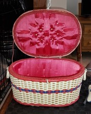 Vintage Wicker Sewing Basket